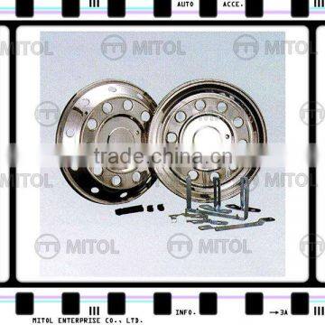 Car Wheel Simulator 22.5"&16",Wheel Cover W/Steel Mounting Bracket For Bus
