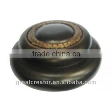 Round Bronze Decorative Curtain Rod End Caps Curtain Rod Finials