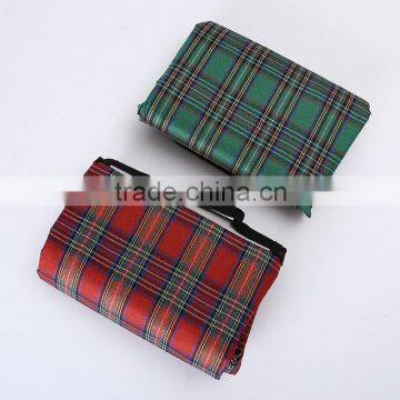 Checked cloth picnic pad, acrylic fibers +pe material picnic pad