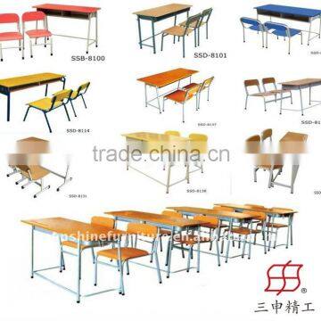 Cheap Steel Wood Standard Classroom Desk and Chair photo-6