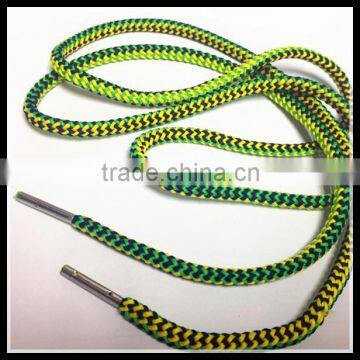 Hot Selling Green Shades Metal Tip Customed Logo Shoelace