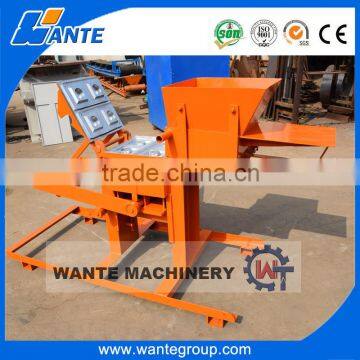 WANTE BRAND high production WT2-40 manual interlocking brick making machine clay brick machine