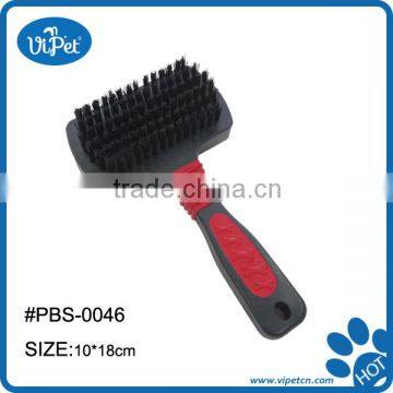 Red and black pet brush for dog