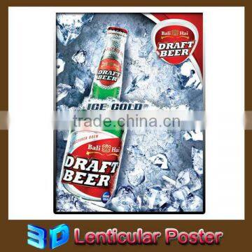 Fashion 3d advertising poster for beer