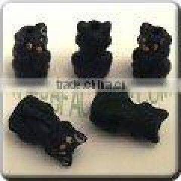 Ceramic small animal shape bead - Cute little Black Cat