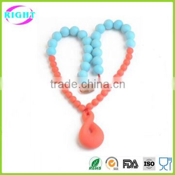 BPA free food grade baby chew products silicone teething pendant