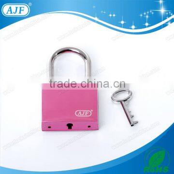 AJF New Arrival High Quality Electrophoresis Pink Color Square Love Lock With Key Nice for Anniversaries photo-4