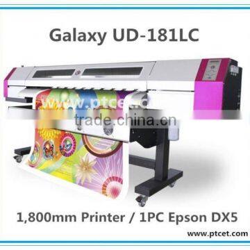 For small business hot sale Galaxy ud-181la dx5 head eco solvent printer