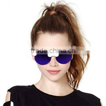 Geometric Unisex Sunglasses Modern Colored Lenses Sunglasses,Revo Mirrored Metal Glasses Sunglasses