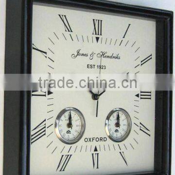 square wooden wall watch