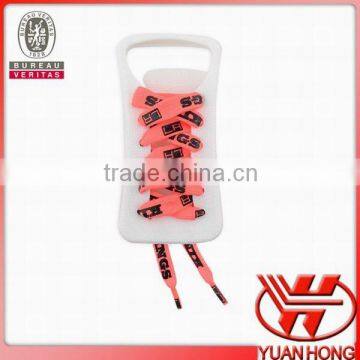 Custom silk screen printed cotton shoelaces with aglet end