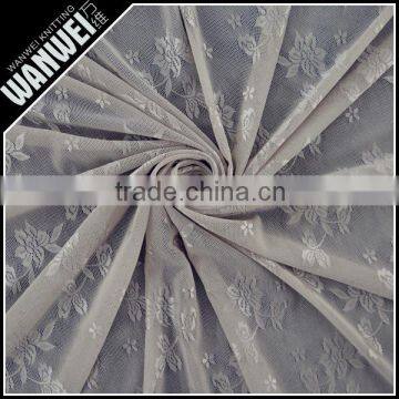 New Manufactur Mading Navy Gray Elastic Bright Nylon Spandex Hollow Lace Fabric for Spring and Summer Dress 4231 photo-5