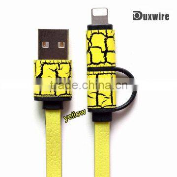 Factory Price Supply 2 in 1 Usb Data Cable Flexible Multi Charger Data Cable for Android and for Htc Phone photo-6