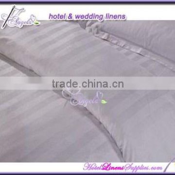 300TC white stripe hotel living bedding for 4-star luxury hotels,