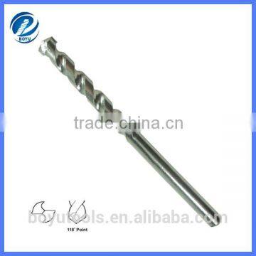 Milled and single flute masonry drill bits nickle plated