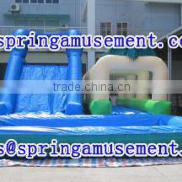 2015 Inflatable water slide with pool, inflatable pool with slide SP-PS002