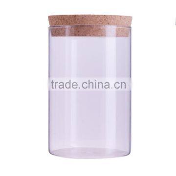 1000ml glass jar with cork lid for tea packing