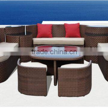 Luxury outdoor furniture wicker rattan sofa sets