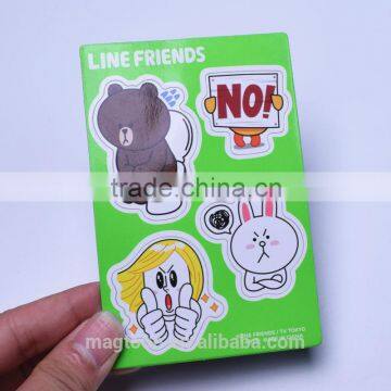 2016 lovely animal design flat paper die cut fridge magnets set