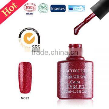 LACOMCHIR 2015 Christmas color free samples soak off uv nail gel polish