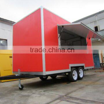 2015 HOT SALES BEST QUALITY food van with vedio food van on street running double-layer stainless steel food van
