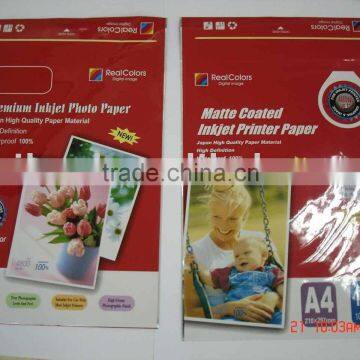 200GSM Inkjet matte coated Photo Paper & professional paper manufacturer