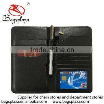 WA9118 Alibaba China wholesale leather passport holder black passport wallet