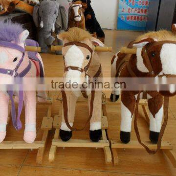 2015 hot plush toys musical toys animal toys 2015 's best-selling product rocking horse