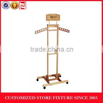 Useful creative oak men's clothes display stands