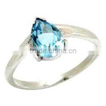 WHOLESALE SILVER JEWELRY,Fashion Blue Topaz Rings