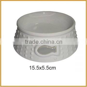 high quality white ceramic pet bowl feeders for cat bowls