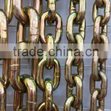 Yellow industrial Galvanized stud Link chain