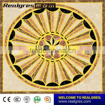 Golden black floor six in one polished golden crystal porcelain floor carpet tiles 600X600mm