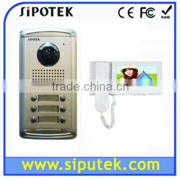 7'' color apartment handset color video door phone intercom