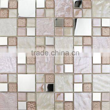 Crystal Glass Mosaic for Wall Tile and bordered Tile DGFW001