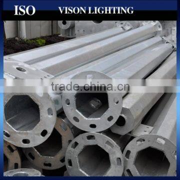 high quality galvanize round conical garden light poles