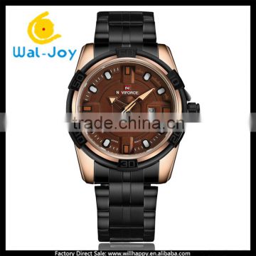 WJ-5558G 2016 latest factory direct high quality stainless steel waterproof Naviforce men watch