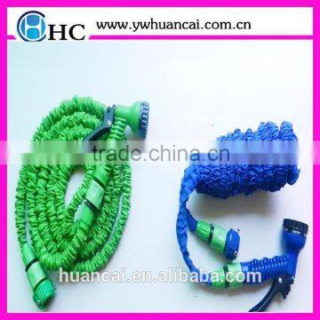 Best quality elastic garden hose, green fabric flat garden hose , expandable garden hose