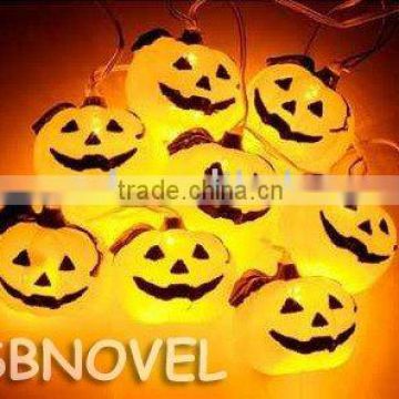 colorful pumpkin string light