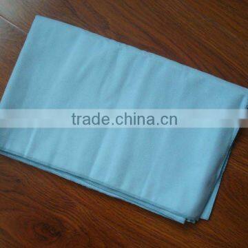 Light blue color microfiber sueded bath towel