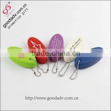 wholesale fashion oval keychain custom of floating PU keychain