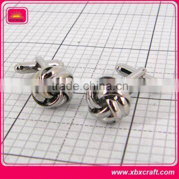 promotional fashion zinc alloy silk knot cufflinks