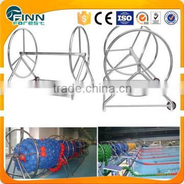 Stainless steel lane rope collector car lane line storage reel for swimming pool