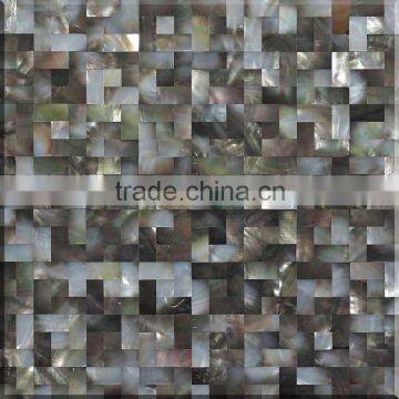 Black Mother of Pearl Brick Tile ,meave Pattern and Irregualar