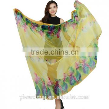 2016 Fashion Long Soft Wrap Lady Shawl Silk beach Chiffon Scarf