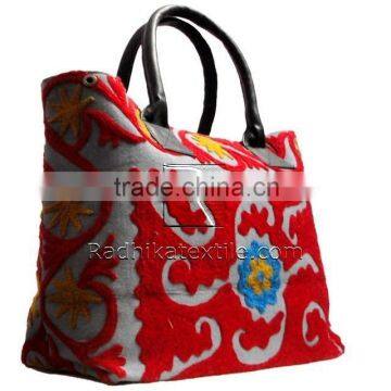 RTHHBC-28 Indian Suzani Ladies Shoulder Bag machine Embroidery Bags Jaipur Manufacturer