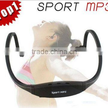 high quality new arrival lightweight sports earphone mp3 player with sd or tf card and fm