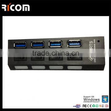 switch usb3.0 hub,external usb 3.0 hub 4 ports with switch,usb3.0 hub with switch--Shenzhen Ricom