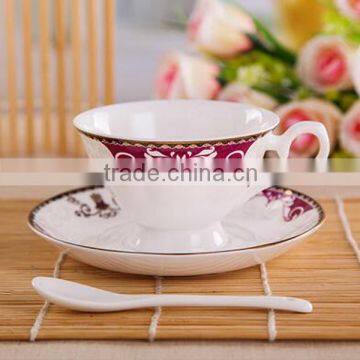 European Style Bone China Coffee Cup and Saucer Set photo-6