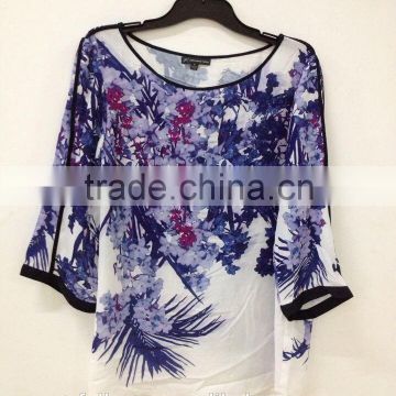 blouse women casual wear blouse printed 2015